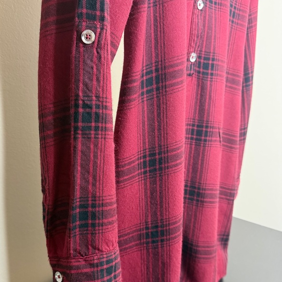 Guess Red and Black Plaid Shirt - Picture 3 of 11